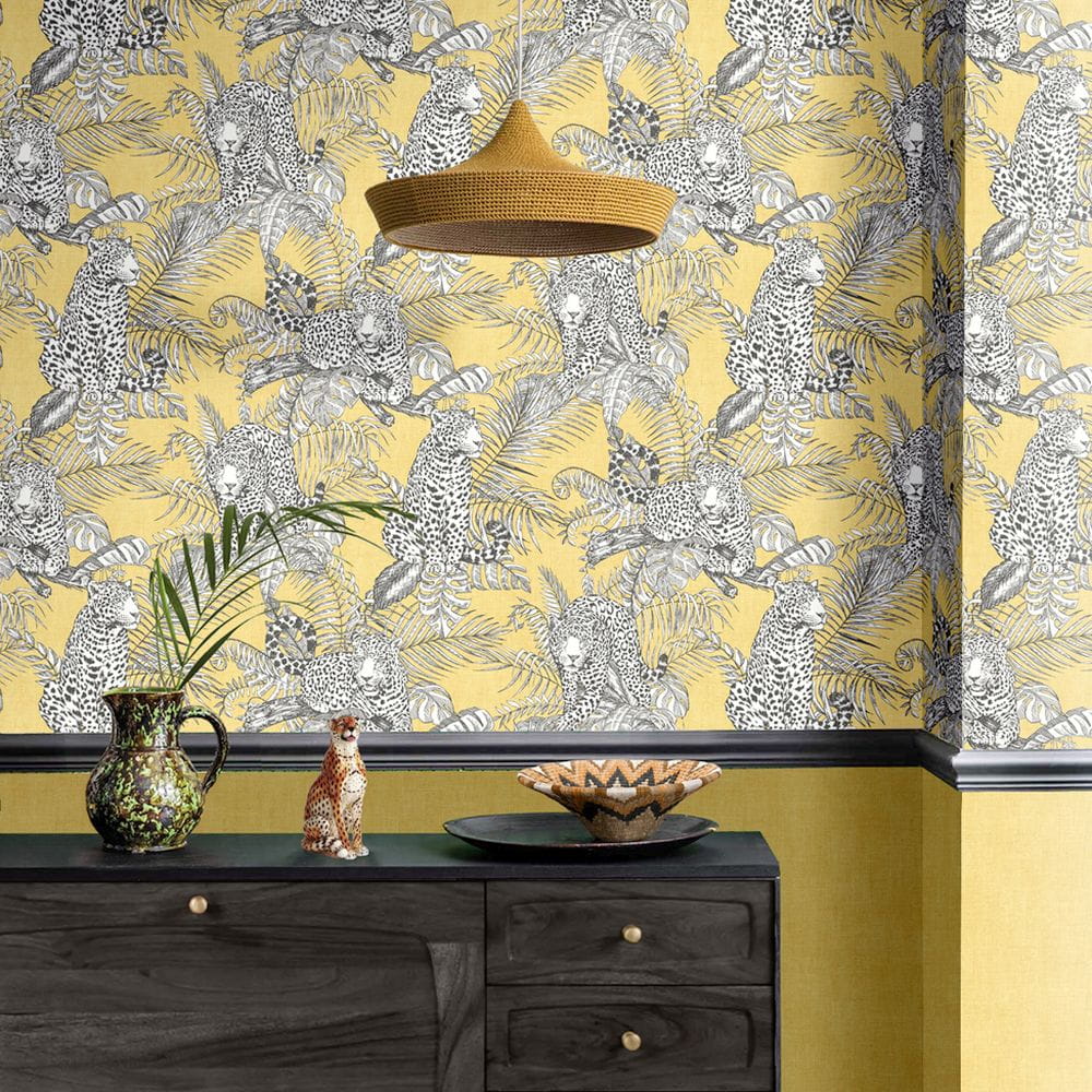 tapeta ścienna papierowa ugepa, Mamboa 173522, żółte gepardy, koty