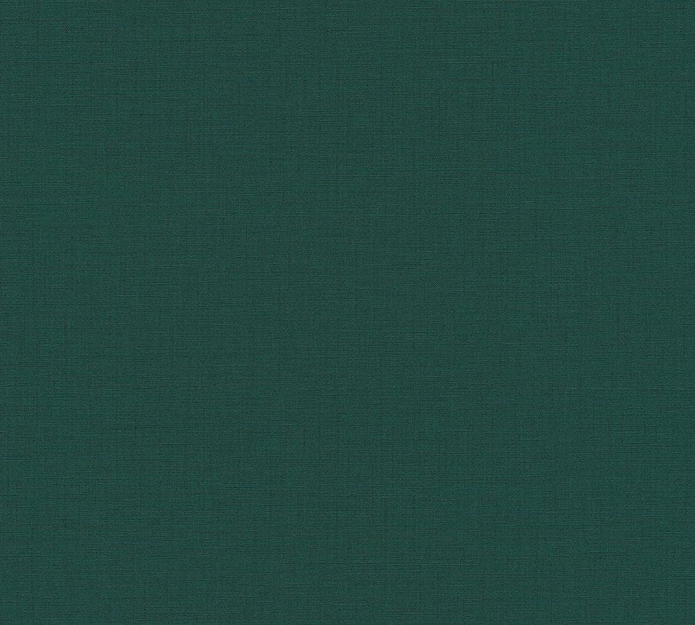 Tapeta AS Metropolitan Stories 2 37953-3, okładzina ścienna na flizelinie tkanina lniana, materiał zielony butelkowy