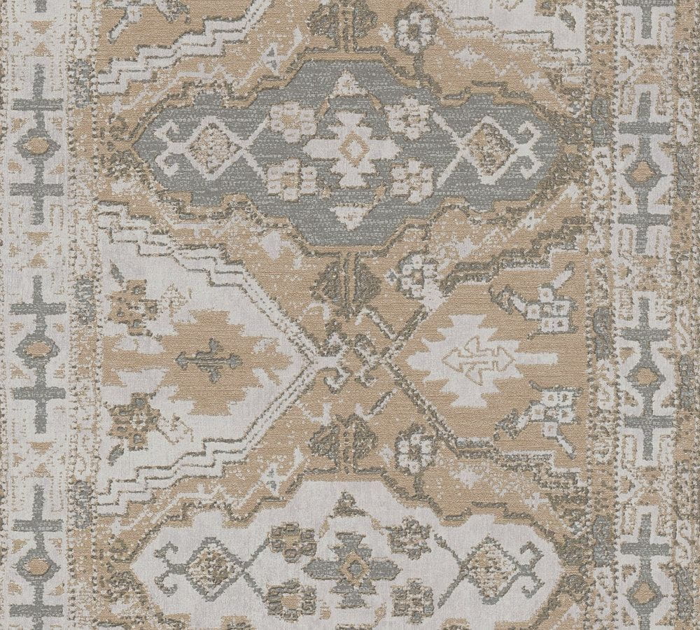 Metropolitan Stories 2 378683 Tapeta ścienna AS, tapeta wzór marokański dywan, koc, beżowy, biały