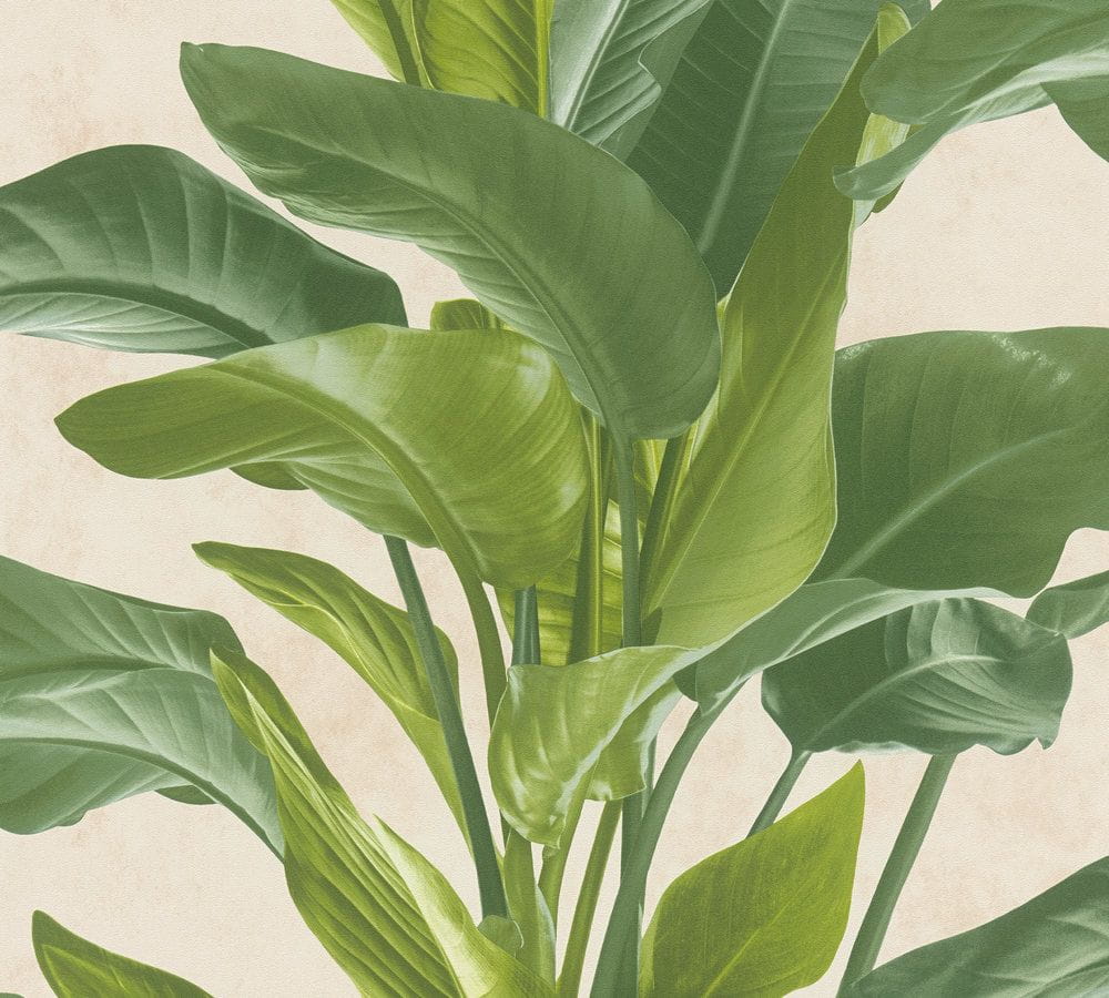 Tapeta ścienna w duże liście, palmy, AS Metropolitan Stories 37862-3, zielony