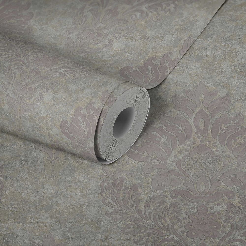 Tapeta AS Metropolitan Stories 2 37901-4, tapeta w ornament szary złoty, tapeta do salonu, styl glamour