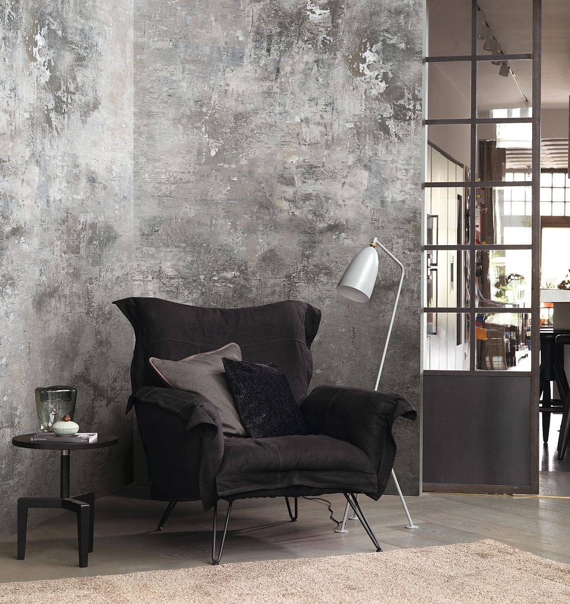 Tapeta ścienna na flizelinie, mural, fototapeta Rasch Factory 626640 szary beton, tynk