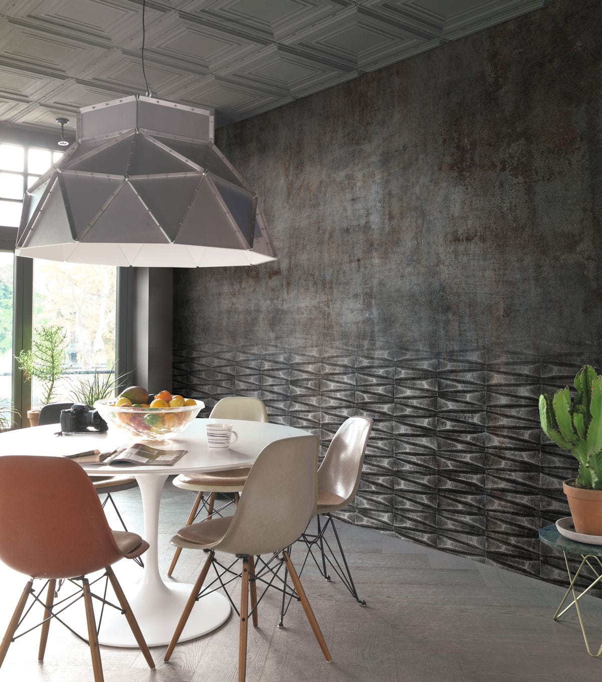 Tapeta ścienna ,mural,fototapeta na flizelinie Rasch Factory 429763, beton, tynk, wzór geometryczny 3D