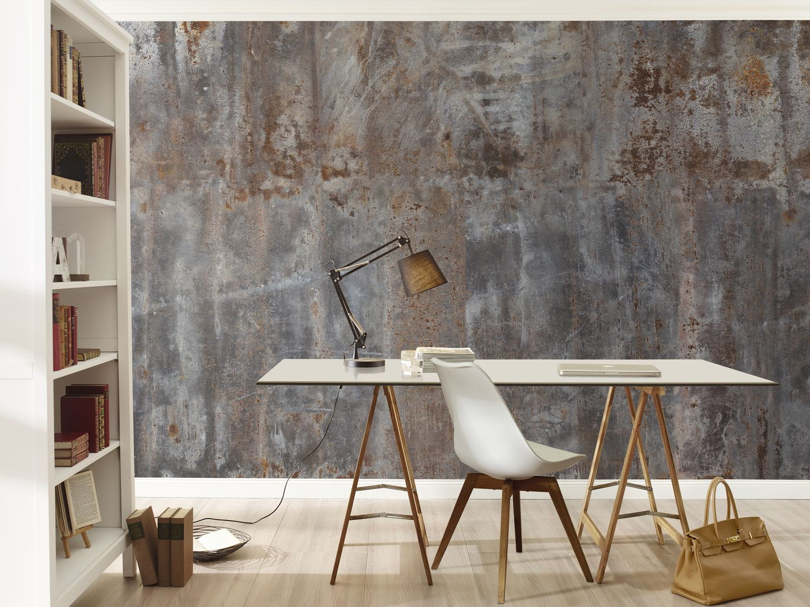 Tapeta ścienna ,mural,fototapeta na flizelinie Rasch Factory 940916 beton, tynk, stara blacha