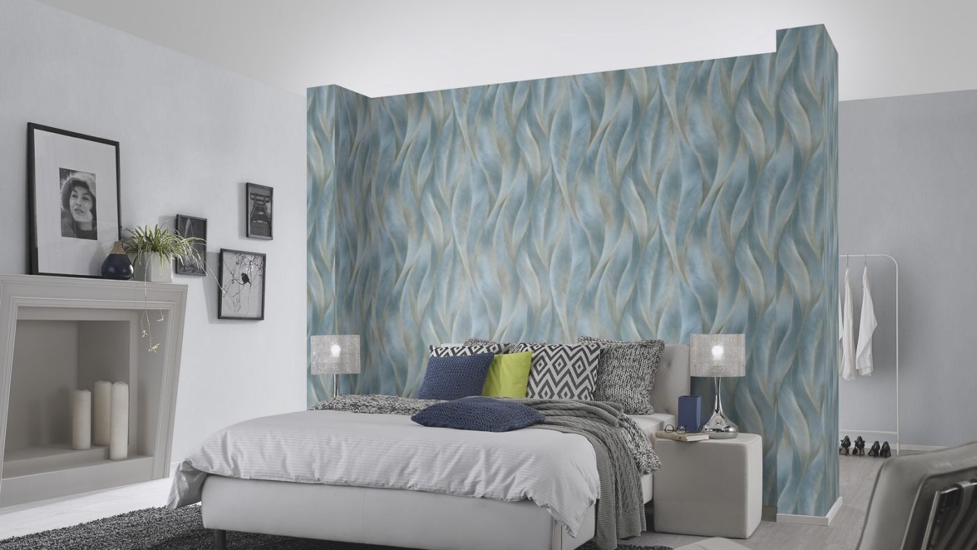 Tapeta Erismann Fashion for Walls 2 10148-44 , wzór botaniczny, liście z brokatem, wzór 3D