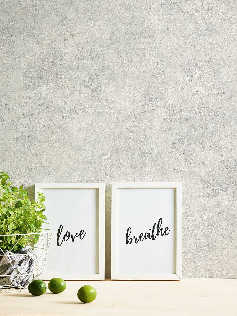 Tapeta ścienna na flizelinie tynk przecierany, beton szary 95406-4