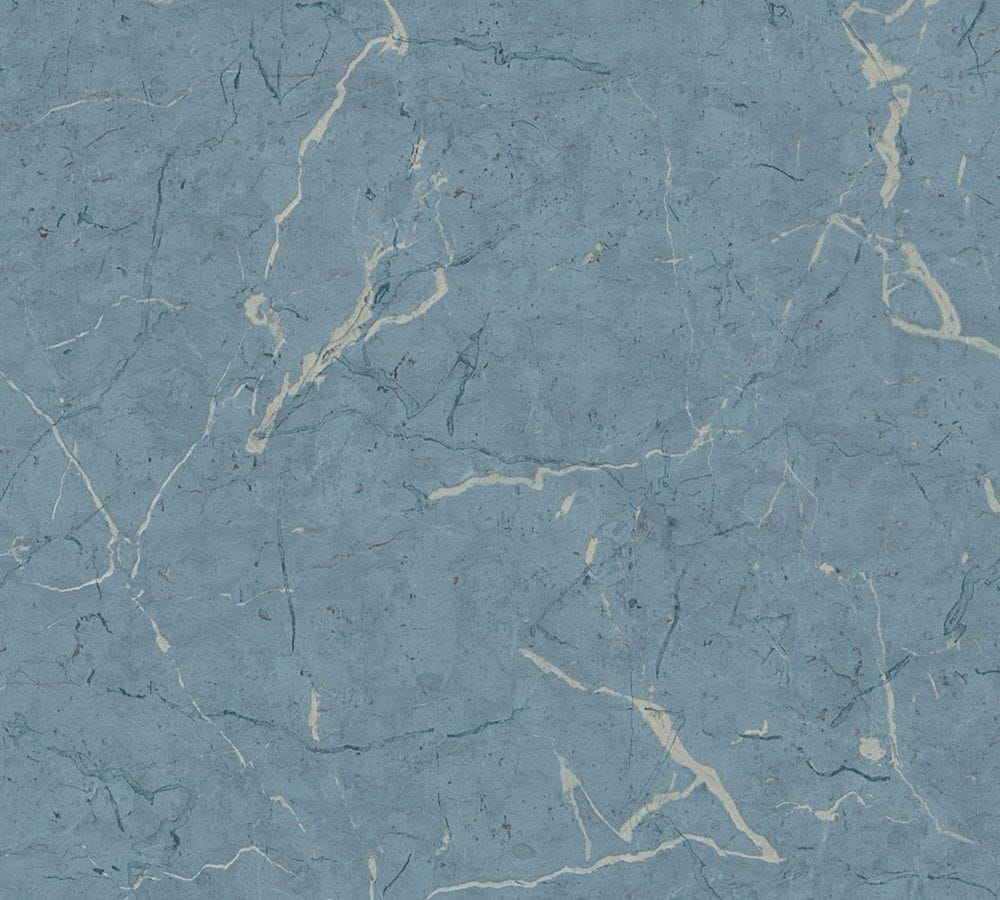 Tapeta AS Metropolitan Stories 2 37855-1 , tapeta ścienna na flizelinie, niebieski marmur,