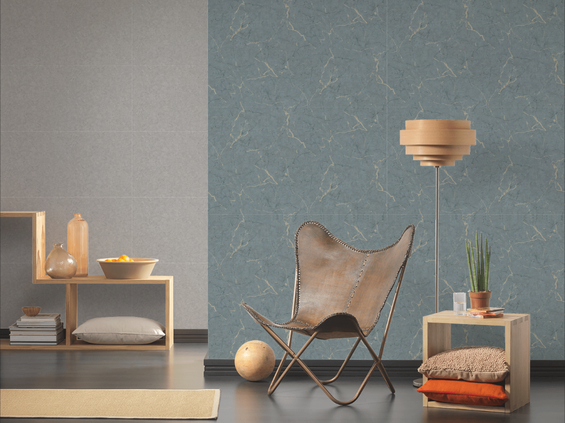 Tapeta AS Metropolitan Stories 2 37855-1 , okładzina ścienna na flizelinie, niebieski marmur