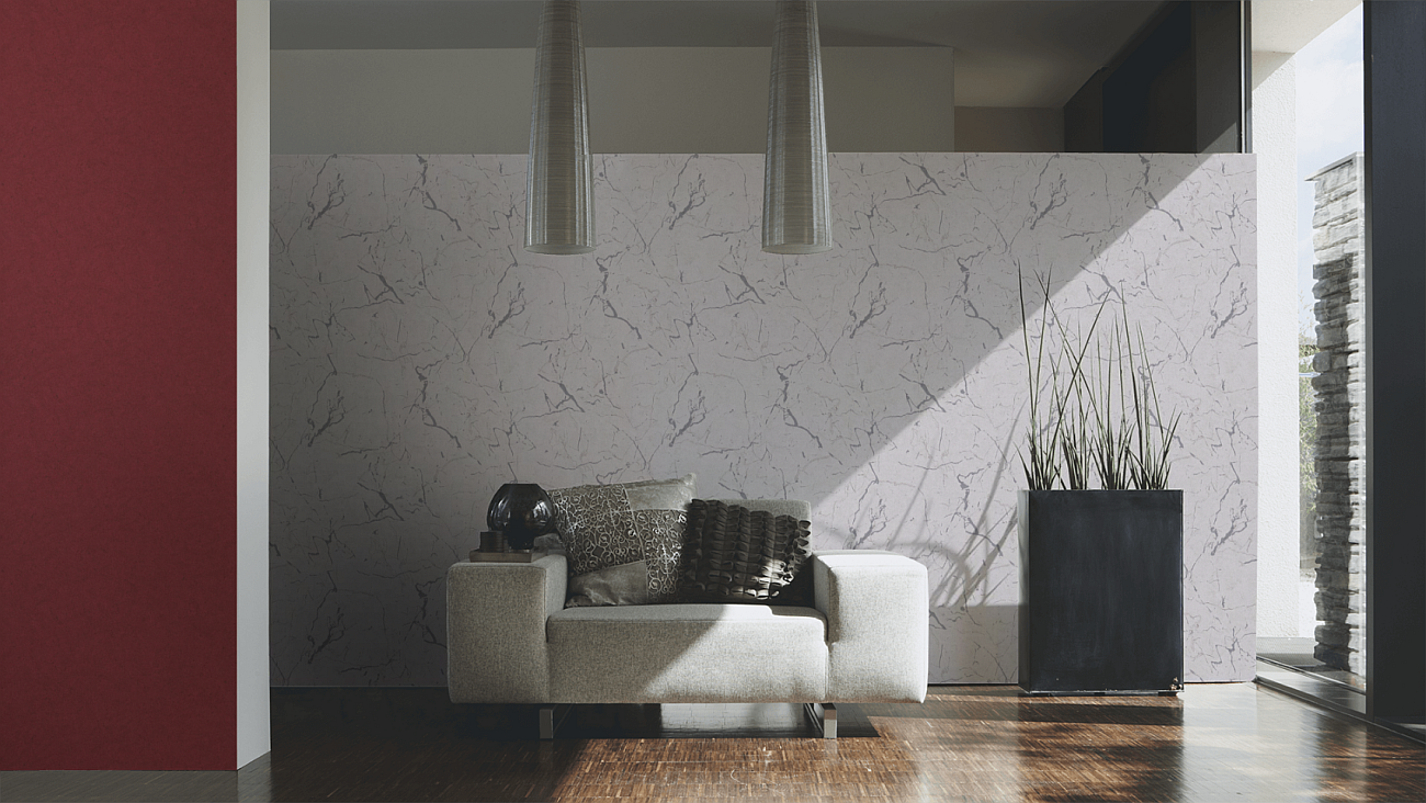 Tapeta AS Metropolitan Stories 2 37855-6 , okładzina ścienna na flizelinie, popielaty marmur