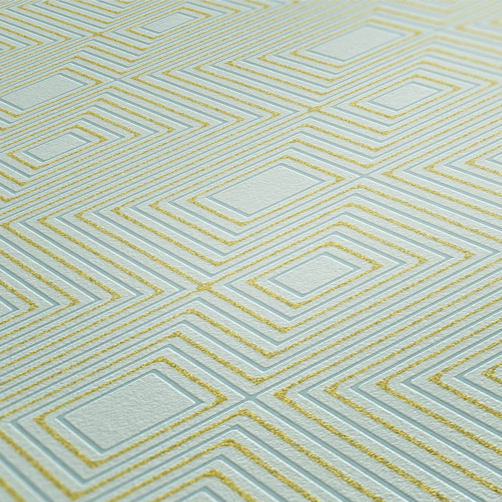 Tapeta AS Attractive 37758-8, tapeta w romby, wzór geometryczny, brokat