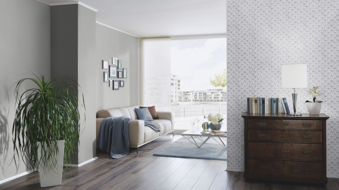 Tapeta Erismann 10106-34, wzór geometryczny, tapeta srebrna, połyskująca