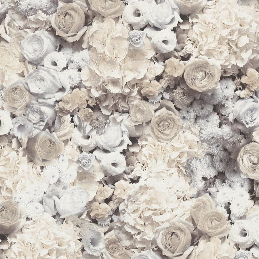 Trendwall 2 38008-3 Tapeta ścienna AS , tapeta kwiaty, gęste róże, piwonie