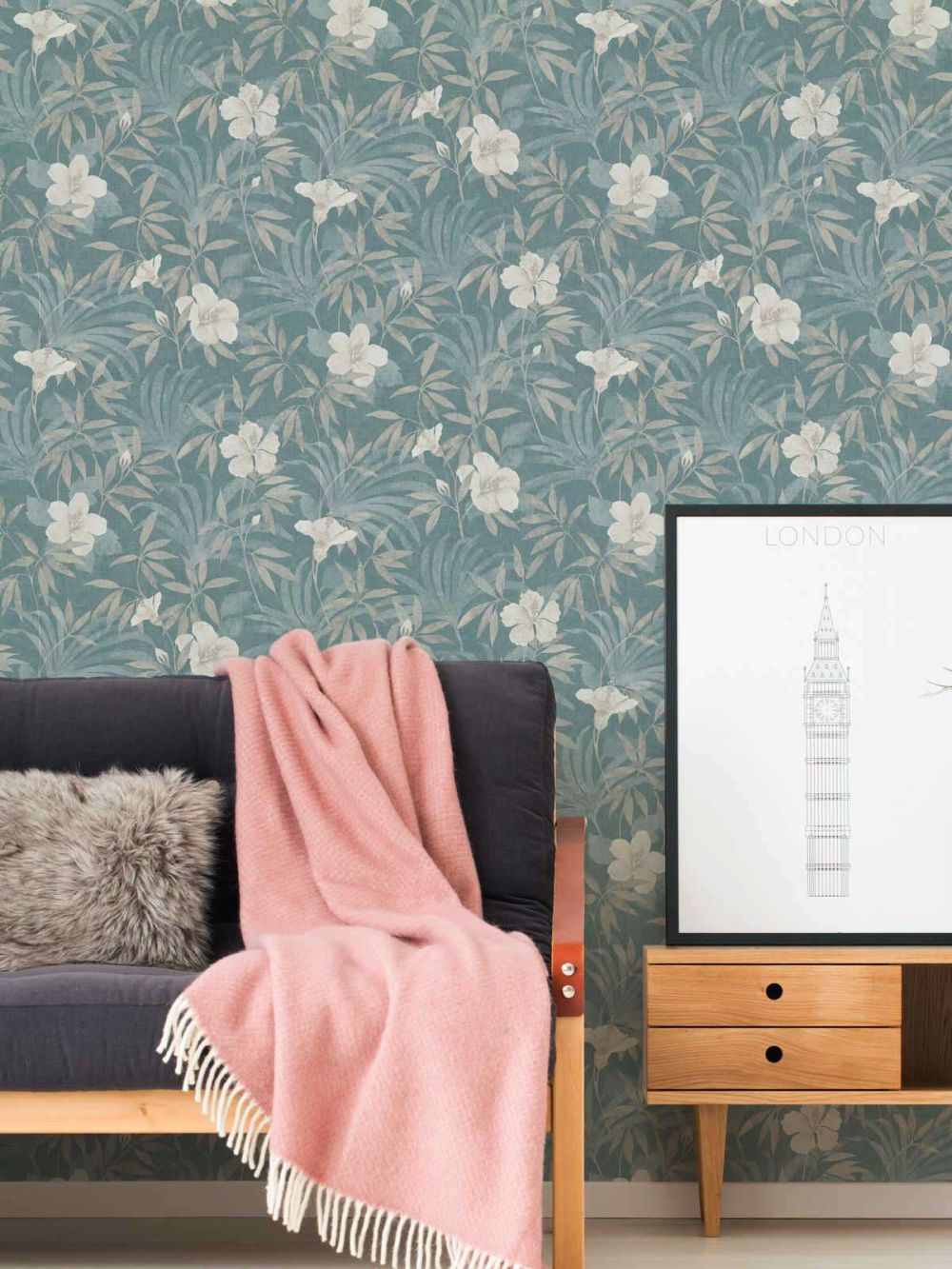 Cuba 38028-5 Tapeta ścienna AS, wzór botaniczny, kwiaty, liście