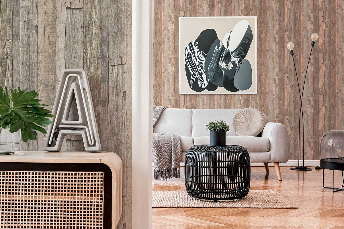 Tapeta ścienna na flizelinie 95405-3 AS Best of Wood'n Stone, stara deska brązowa