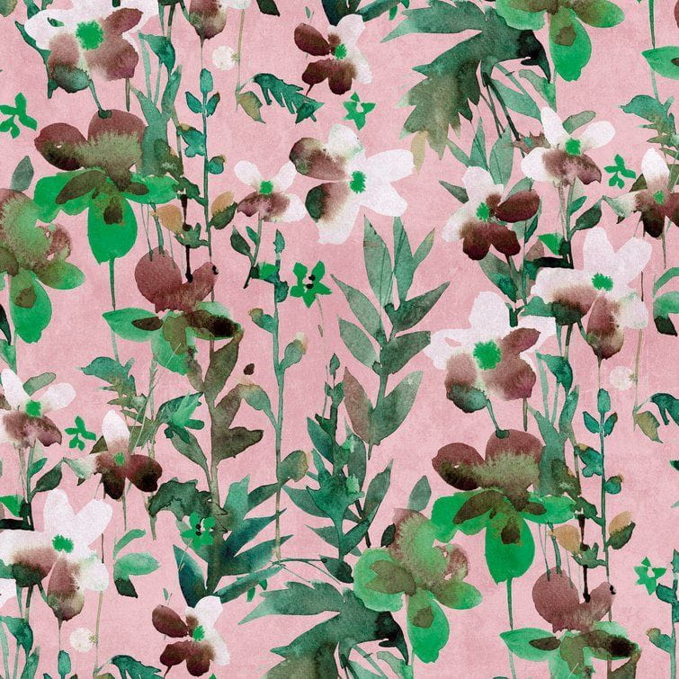 Metropolitan Stories The Wall 38273-1 Tapeta ścienna AS-MURAL, kwiatki, liście, akwarela