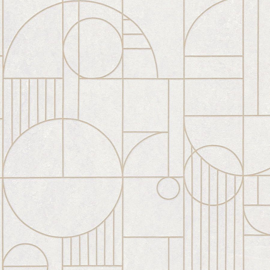 My Home My Spa 38699-2 Tapeta ścienna AS, złoty wzór geometryczny