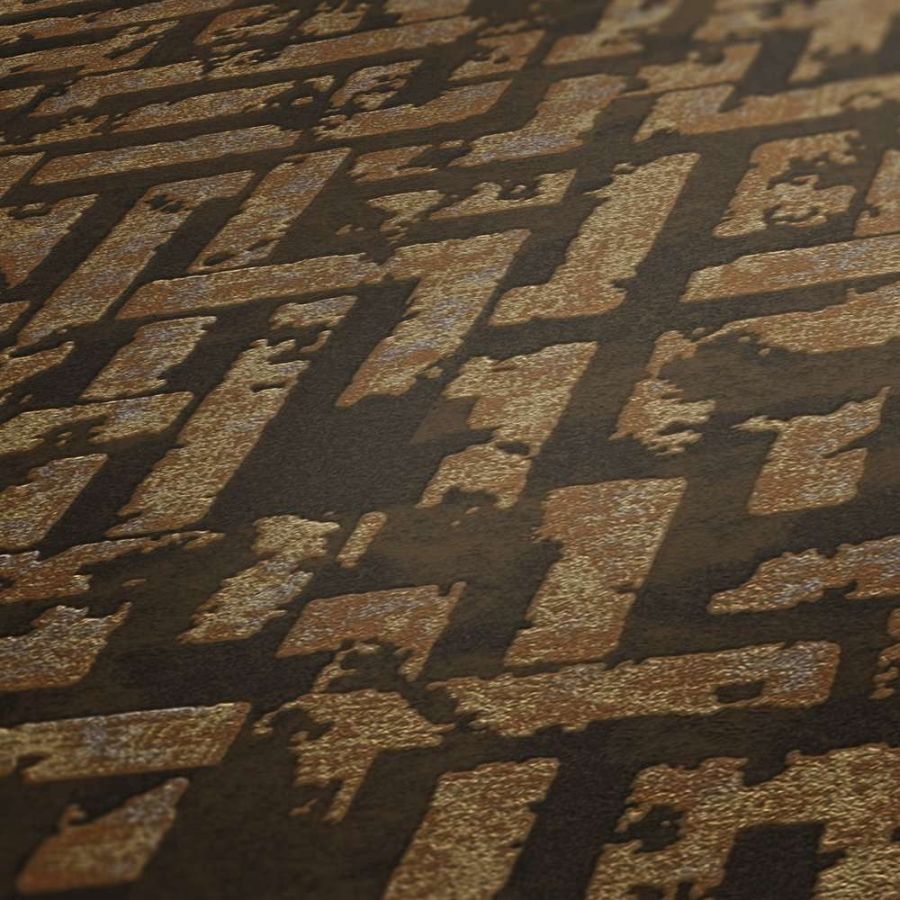 My Home My Spa 38695-5 Tapeta ścienna AS, wzór geometryczny reliefowy, brązowy