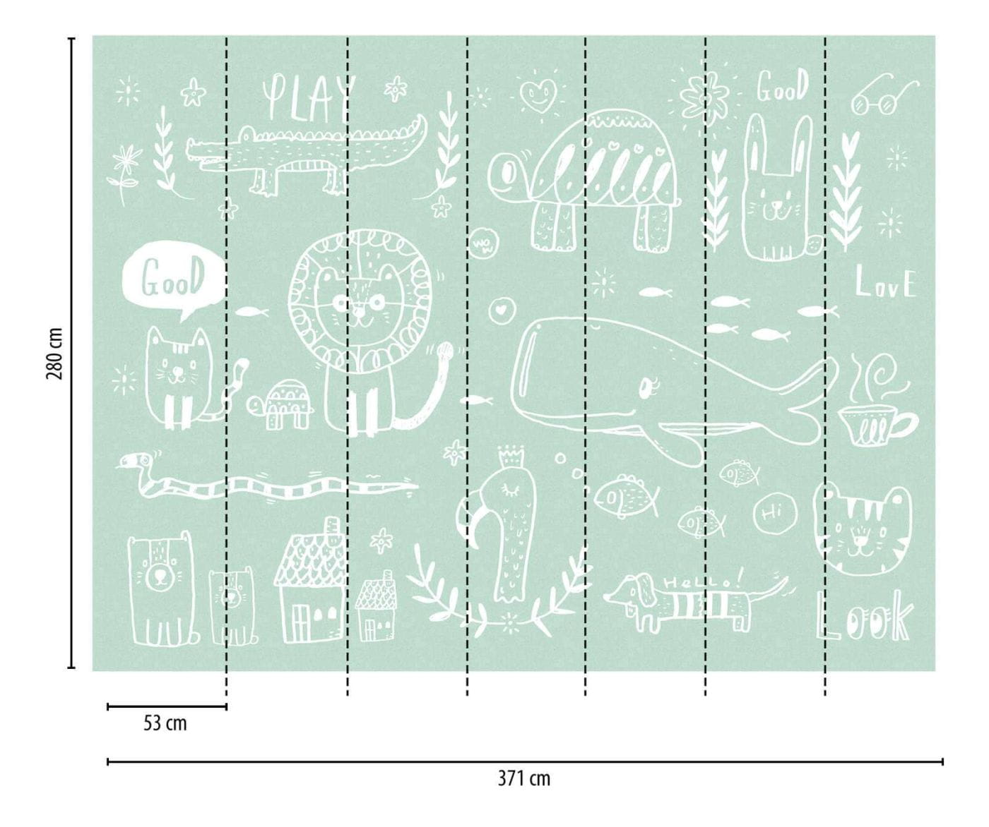 Metropolitan Stories The Wall 38304-1 Tapeta ścienna AS-MURAL, rysunki, dziecięca