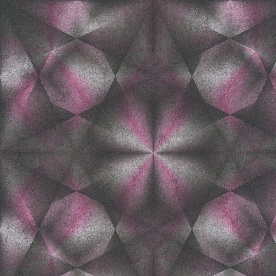 My Home My Spa 38692-1 Tapeta ścienna AS, różowo-czarny, wzór geometryczny, metalik