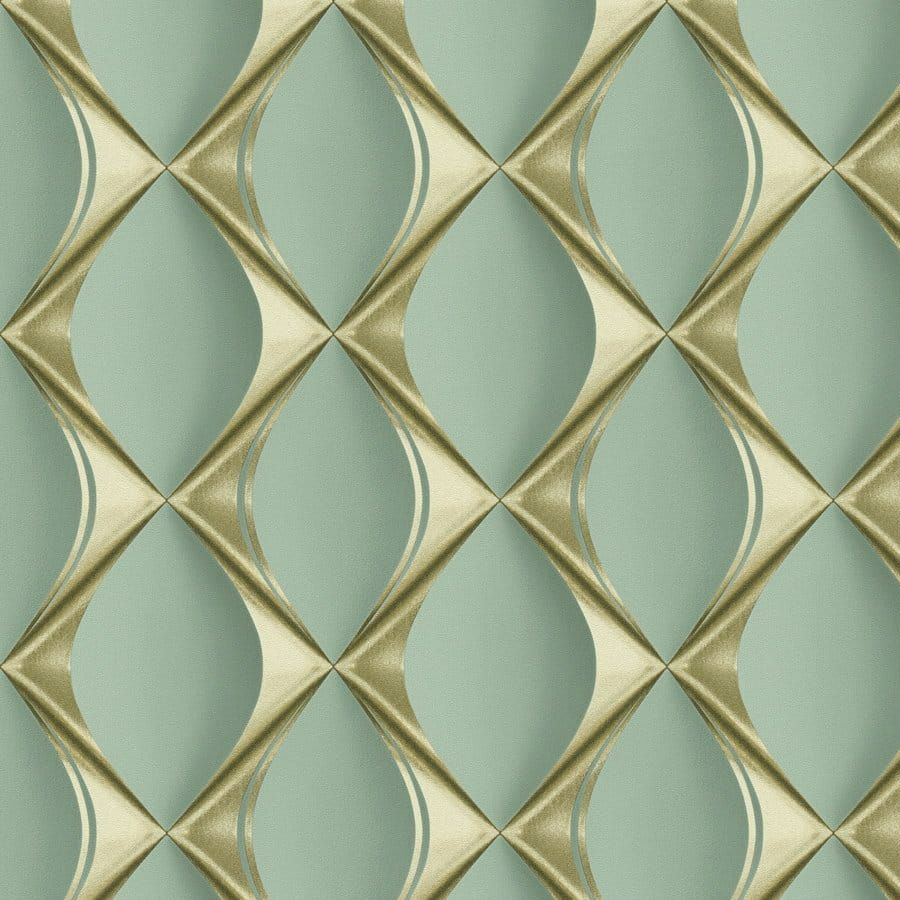 My Home My Spa 38691-3 Tapeta ścienna AS, wzór geometryczny, romby 3D metalik