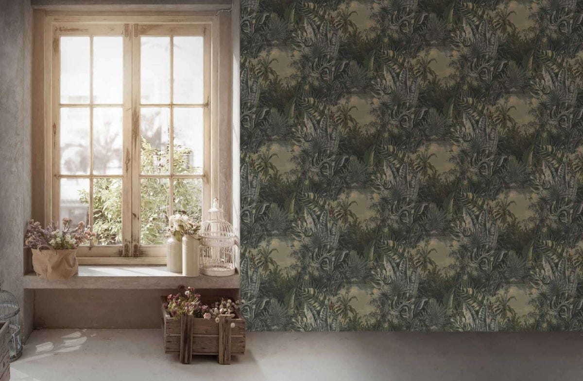 My Home My Spa 38356-3 Tapeta ścienna AS, zielono czarna dżungla