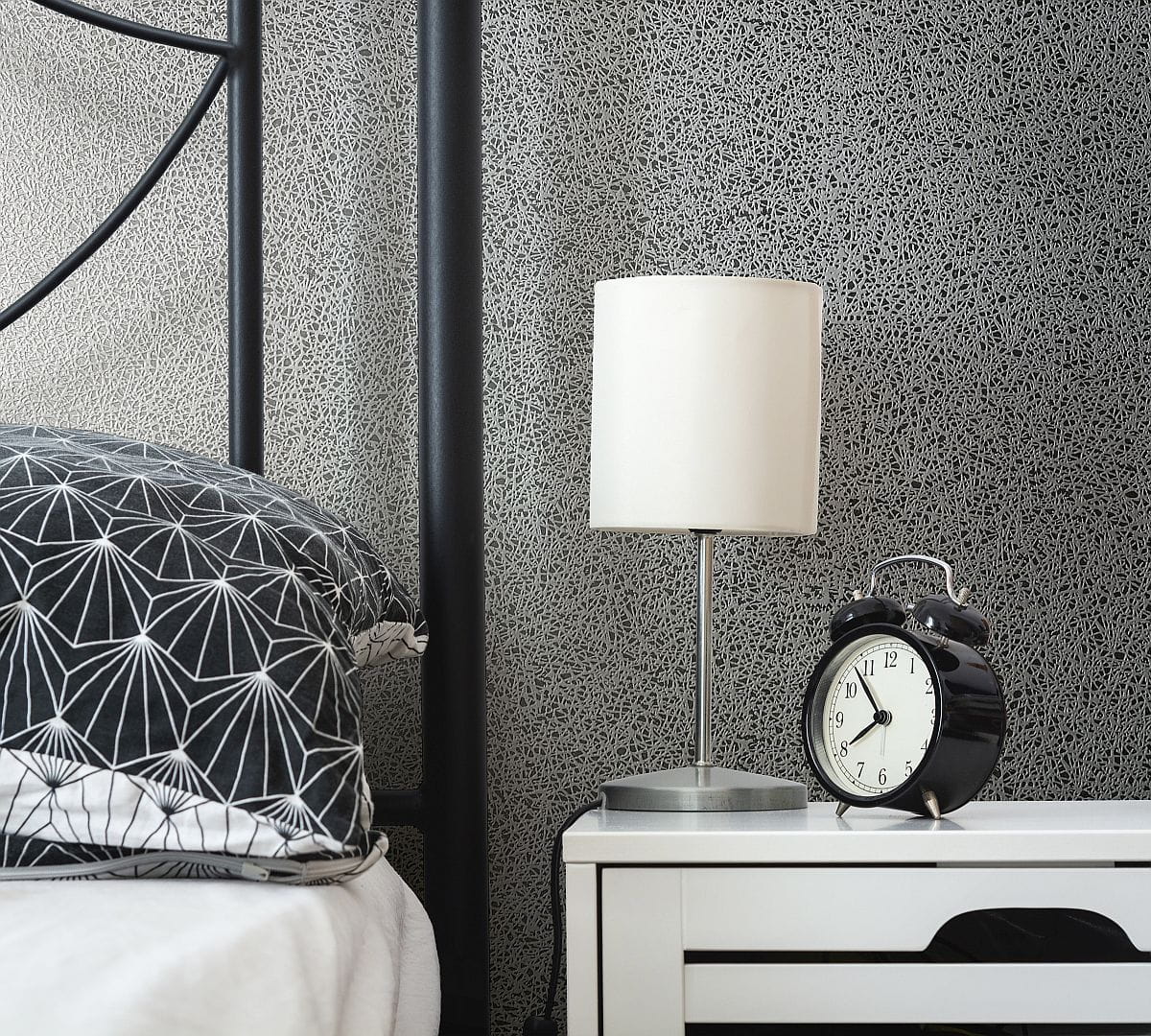 Tapeta ścienna IVY Marburg 82335 Novamur, srebrna, jednolita, strukturalna