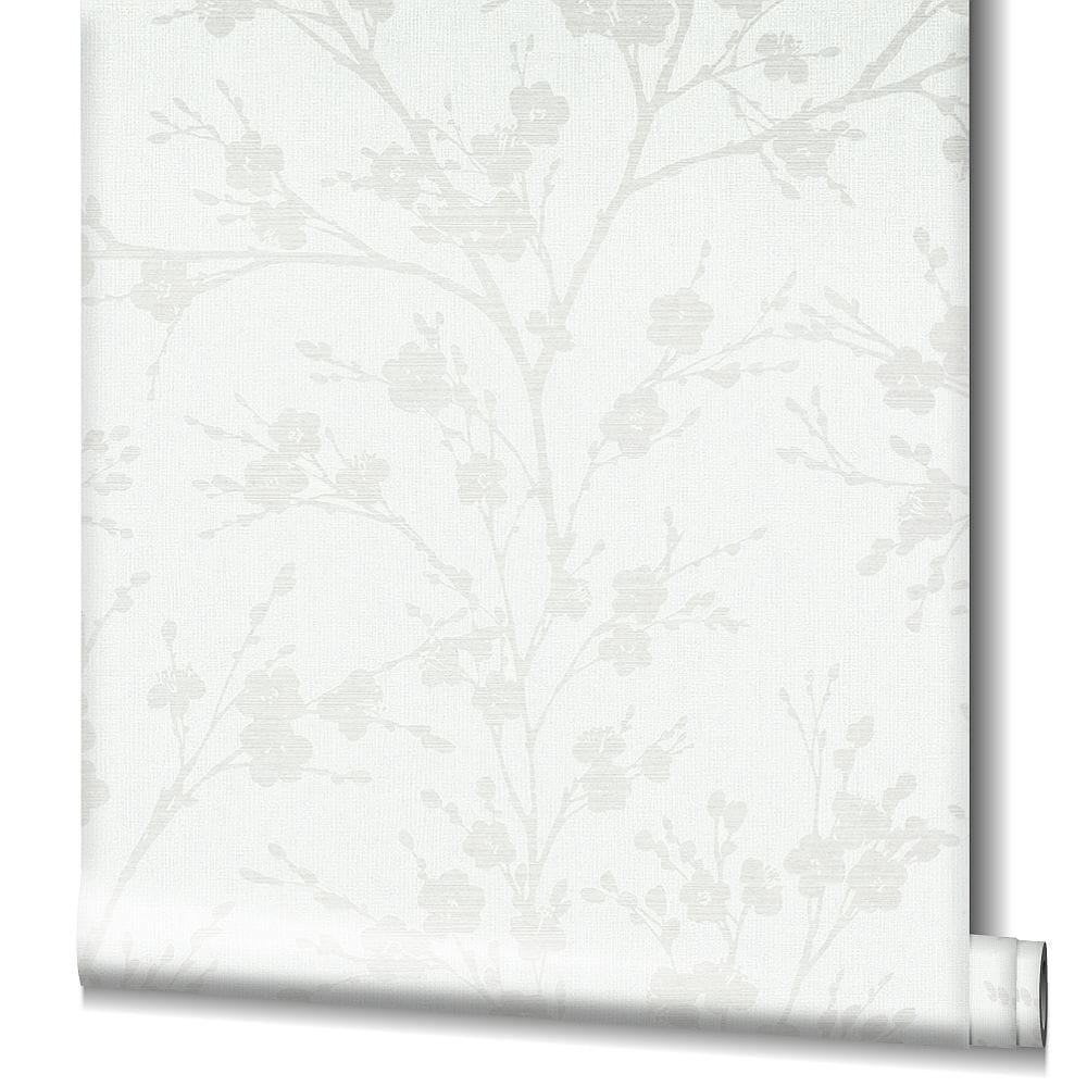 Tapeta ścienna IVY Marburg 82313 Novamur, białe kwiaty, gałązki