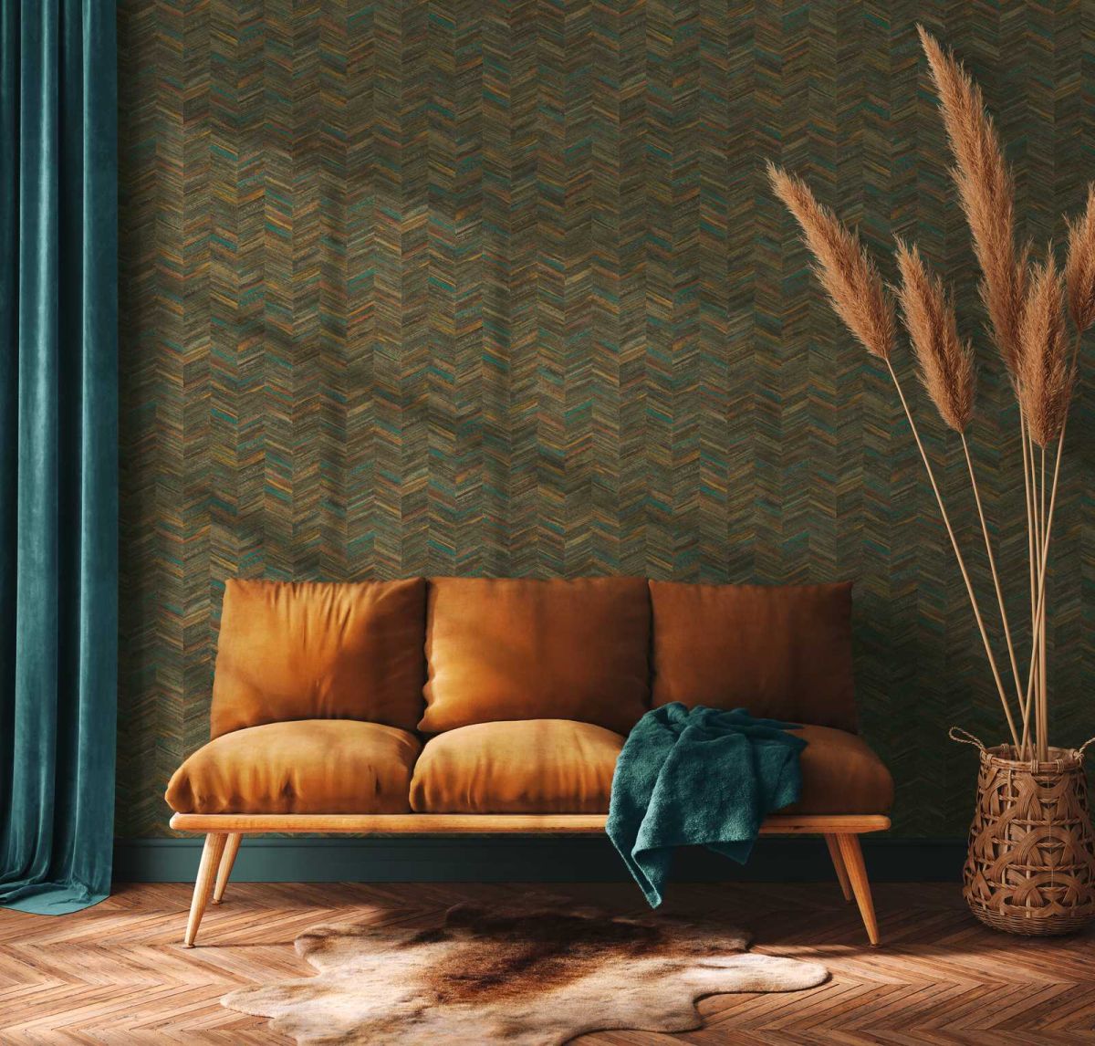 Tapeta Geo Effect 38309-2 na flizelinie jodełka 3D