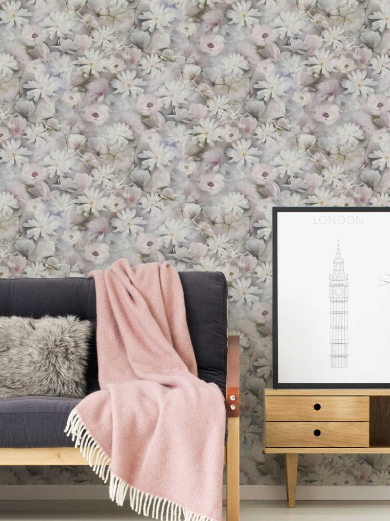 Print Walls 38722-3 Tapeta ścienna AS, kwiaty, kwiatki, magnolia, 3D