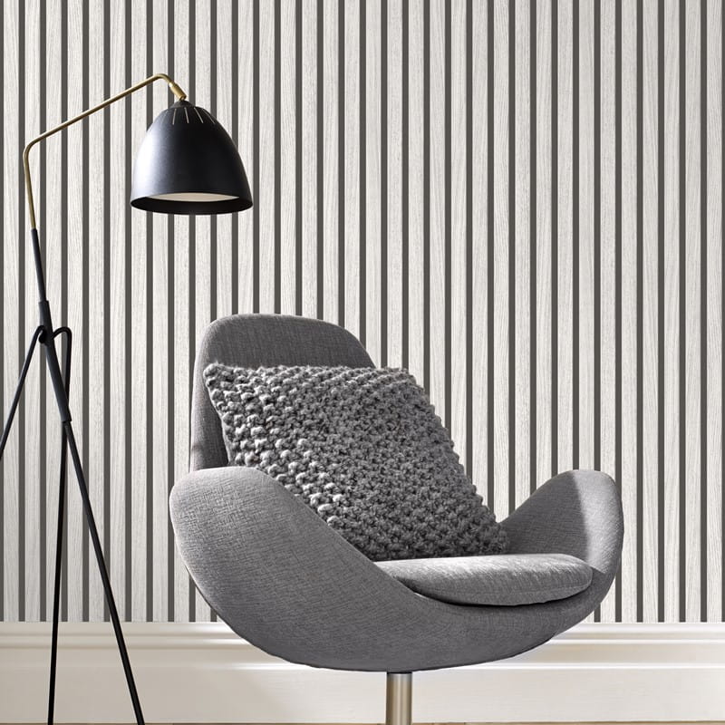 Rasch 277776 Tapeta ścienna, drewniane, szare lamele