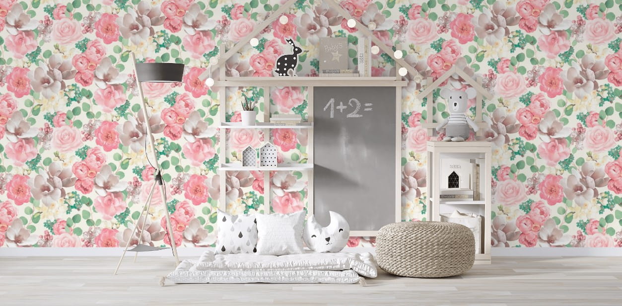 Tapeta 511237, na flizelinie, winyl, kwiaty 3D