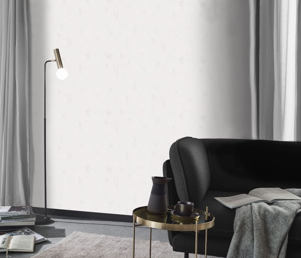 Tapeta ścienna na flizelinie Erismann 10219-01 białe wachlarze