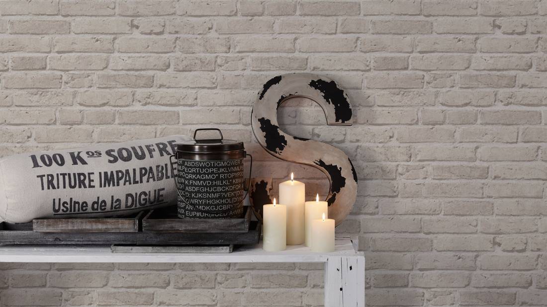 tapeta cegła 3D, mur beżowy, tapeta AS 35581-2