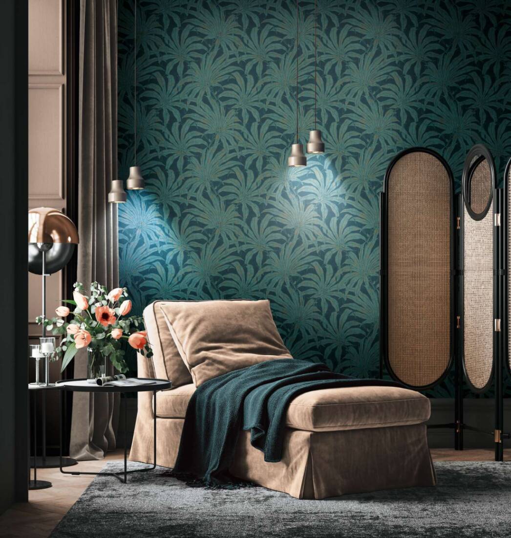Tapeta Jade AS 39501-6 Palmy liście zielona