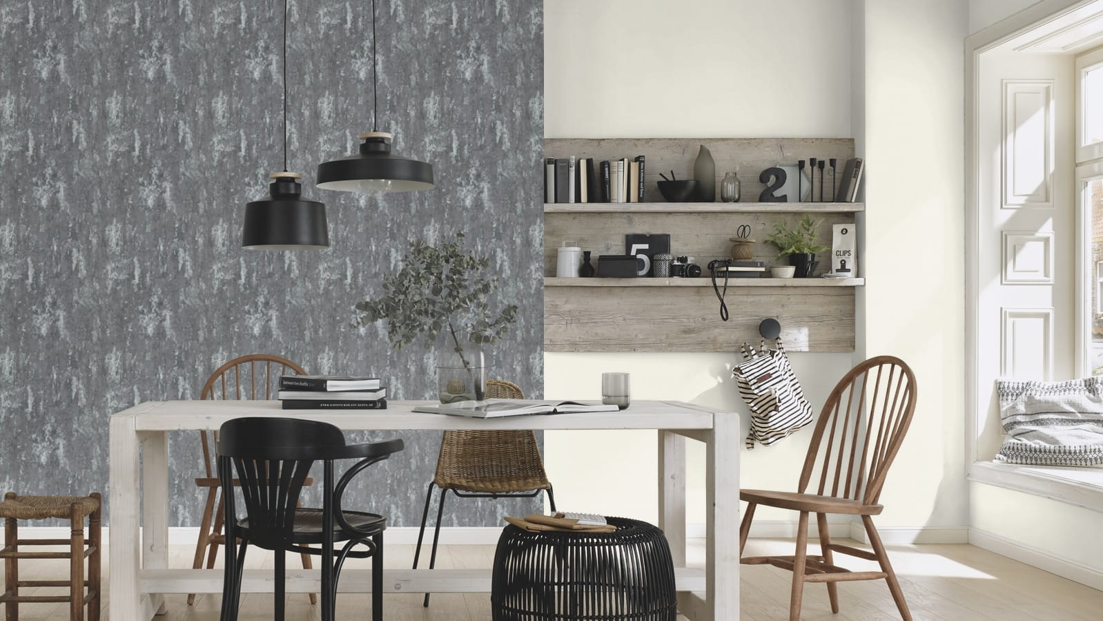 Tapeta Erismann 10273-10 tynk beton szaro srebrny do pokoju