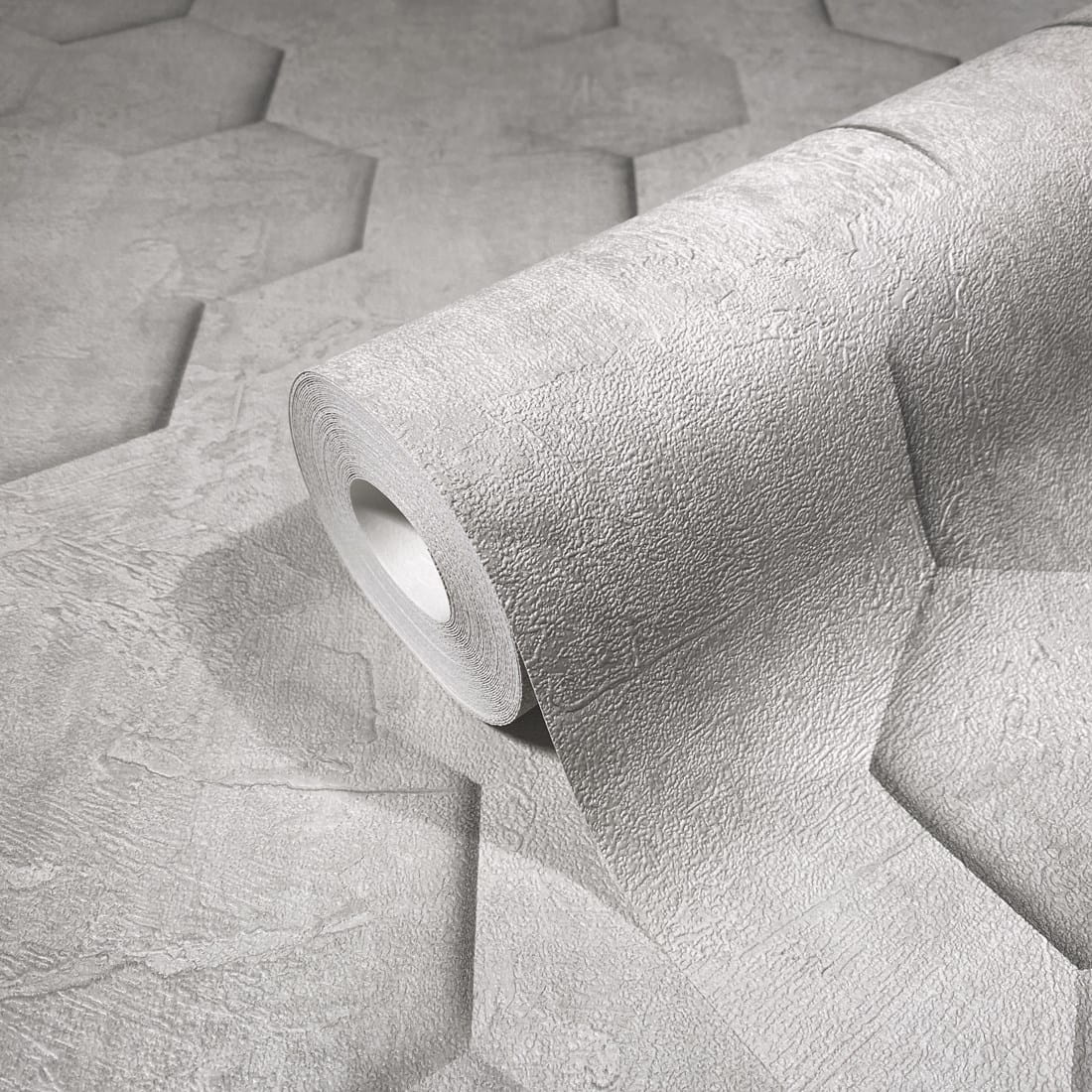 Tapeta ścienna na flizelinie 34159 Loft Superior Szary geometryczny 3D