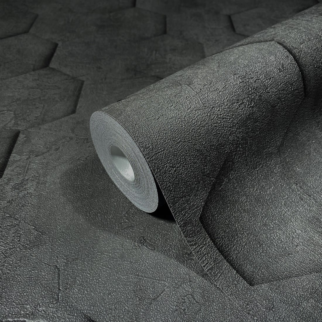 Czarna Tapeta ścienna na flizelinie 34161 Loft Superior geometryczna 3D