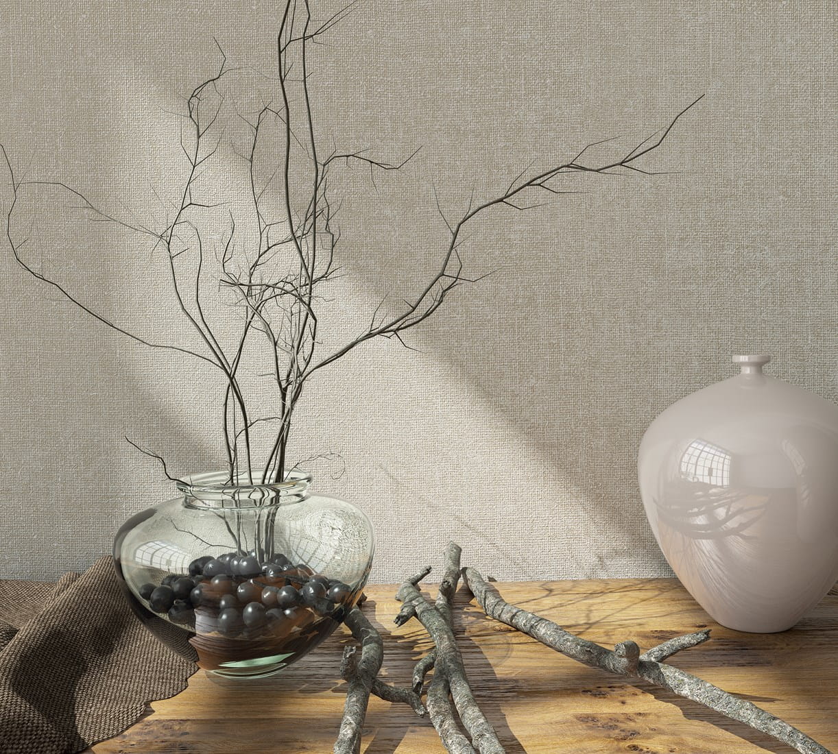 tapeta ścienna marburg 34177 beżowy worek loft