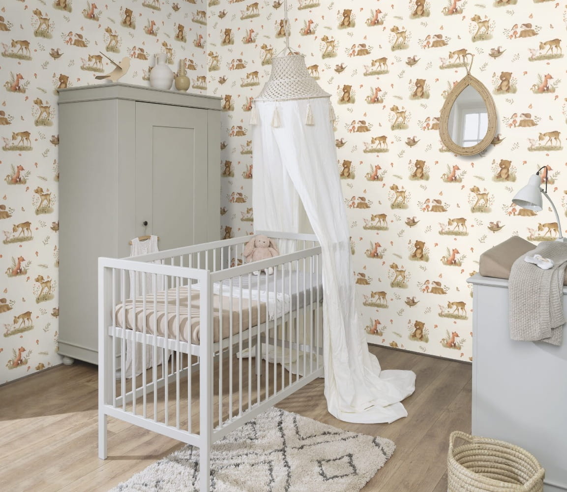 Tapeta ścienna na flizelinie 321104 leśne zwierzęta