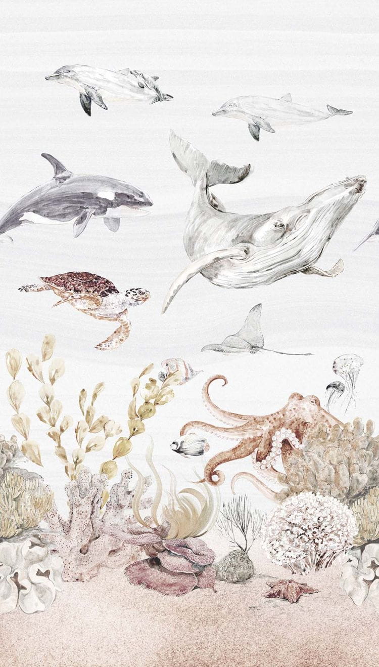 Tapeta ścienna A71601 Sea Life – podwodny świat w subtelnej, artystycznej odsłonie