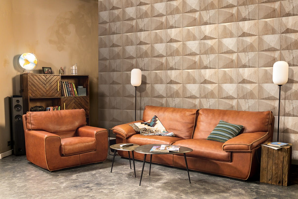 Tapeta ścienna na flizelinie 34851 beżowy wzór geometryczny