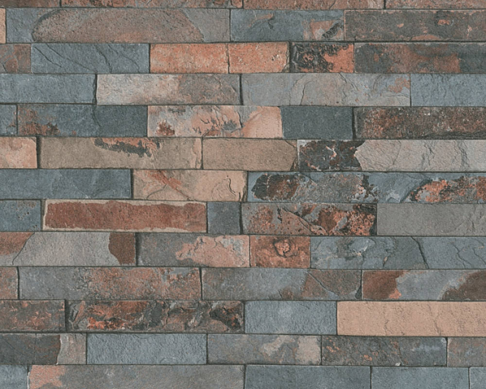 Tapeta AS Elements 35582-3, tapeta ścienna na flizelinie w niebieskie kamienie, mur kamienny 3D, do pokoju, kuchni, przedpokoju